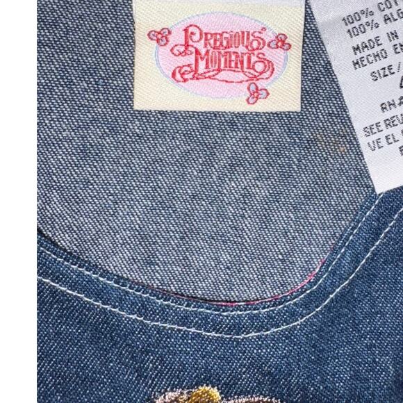 Adorable vintage Precious Moments denim jumper dress from  4T - Picture 5 of 5